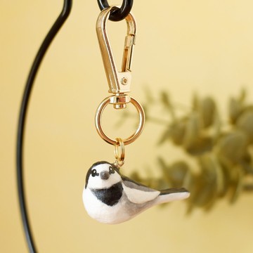 和紙小物 鑰匙圈－白鶺鴒・鶺鴒・野鳥・小鳥