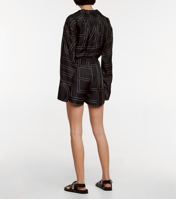 Toteme Logo silk shorts
