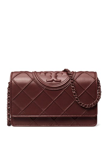 Tory Burch - Fleming checked mini bag - women - Nappa Leather - One Size - Red