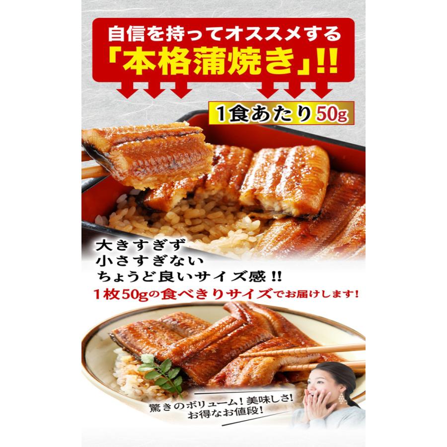 父の日 プレゼント ギフト うなぎ  食べ物 鹿児島県産極上カット蒲焼き 50g x 10食セット グルメ 送料無料 60代 クール