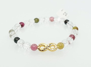 寶麗金珠寶-黃金無限如意碧璽造型手鍊