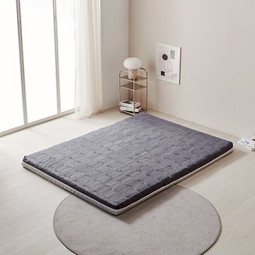 Homejobs 9區舒眠可折疊床墊+收納帶組合  深炭灰色  加大雙人  5cm