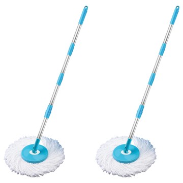 U-mop 超長桿1桿1布 水藍色 不含水桶  95~140cm  2組