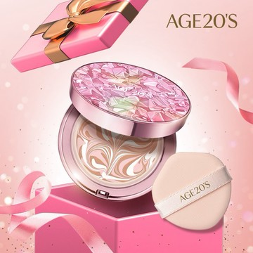 獅子座生日快樂🎀🚚快速出貨【AGE20'S】法式霓幻水光爆水粉餅（14g）1空殼+2粉蕊／BE-21亮白色(SPF50+/PA++++/台灣總代理)