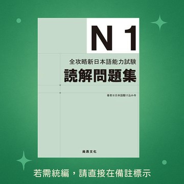 【尚昂文化】★全新★全攻略新日本語能力試驗 N1讀解問題集 9789866946929