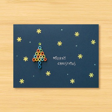 ( 2款供選擇 ) 手工捲紙卡片 _ 來自遠方的祝福 - 小小聖誕福音