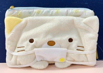 【震撼精品百貨】角落生物 Sumikko Gurashi SAN-X 隨身口罩收納包/拉鍊收納包-貓咪#68160 震撼日式精品百貨