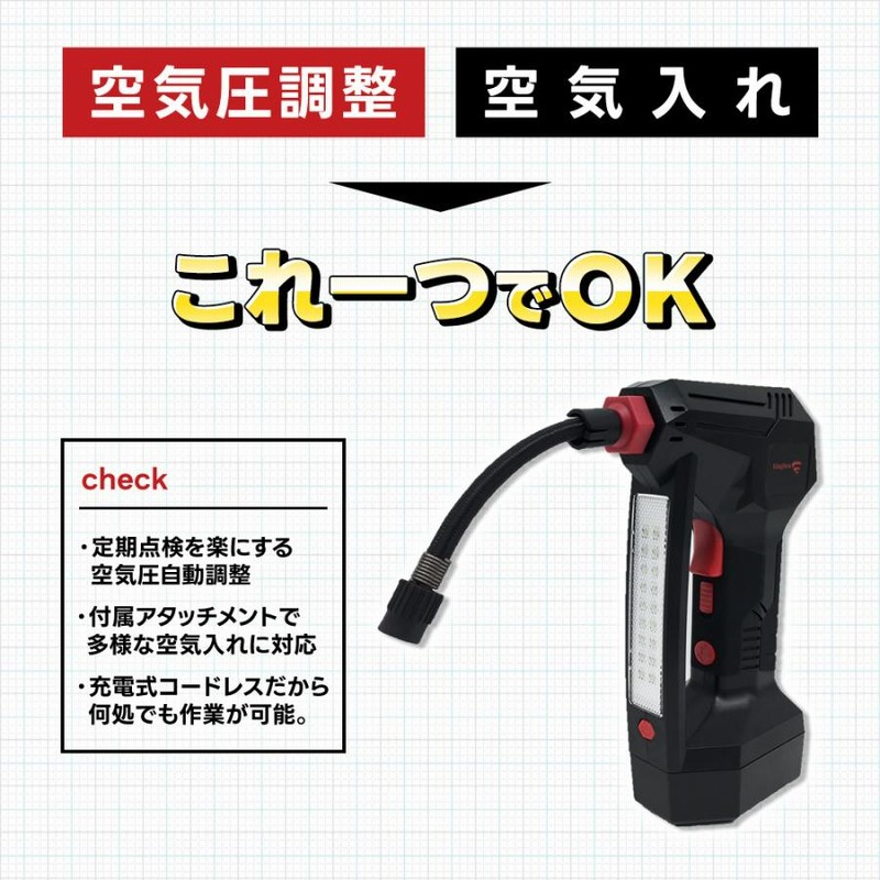 コードレス タイヤ インフレーター　空気入れ　空気圧　自動車 自転車 ボール ファミラ コードレス 空気入れ 電動 エアーコンプレッサー 小型