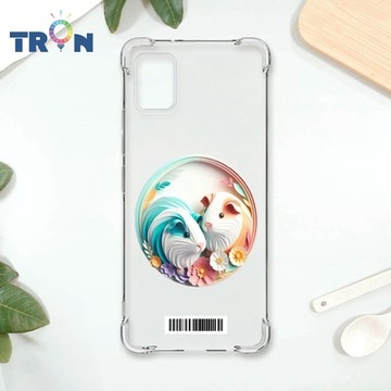 TRON 三星 A51 可愛紙雕天竺鼠 四角防摔載具殼 軟殼 手機殼