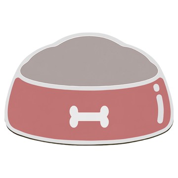 硅藻泥地墊 粉色狗碗 寵物餵食餐墊 防滑吸水  小(60 x 40cm)  1個