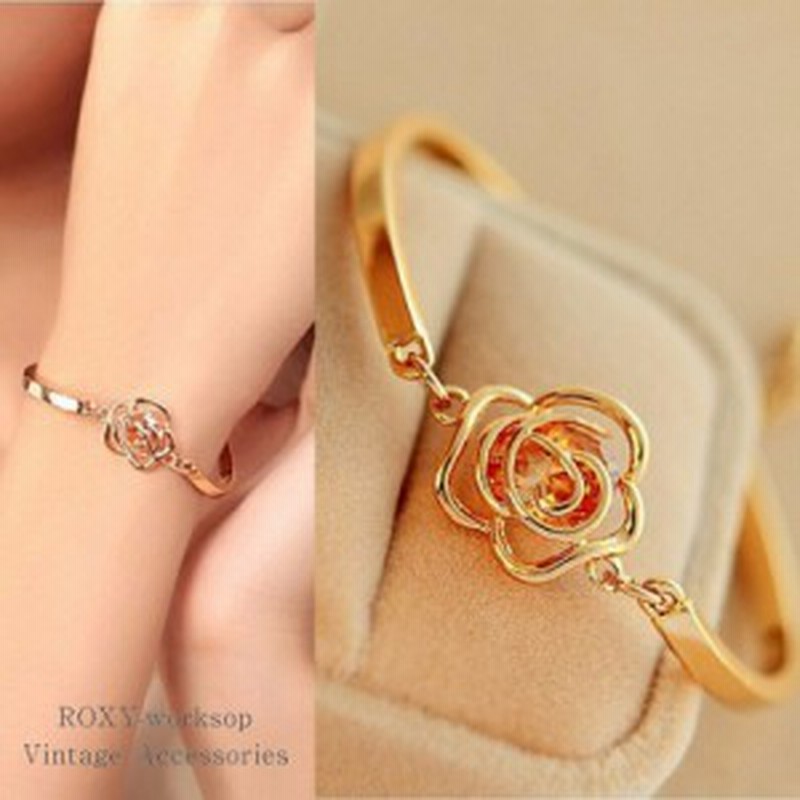 ローズ ブレスレット バングル バラ 薔薇 花 フラワー プレゼント ギフト ガーリー 可愛い スチームパンク パーティ 結婚式 披露宴 お呼 通販 Lineポイント最大get Lineショッピング