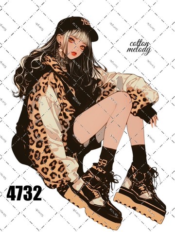 original sticker no.4732 人物貼紙 原創貼紙 原創人物貼紙 裝飾貼紙 cotton melody