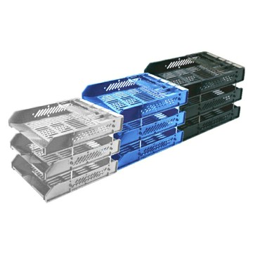 【史代新文具】龍和 DR-423 340x260x235m 三層公文架 (附筆盤)