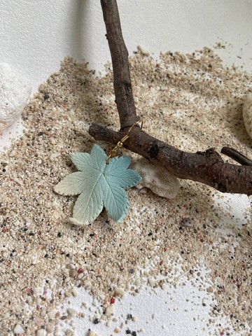 森系 植物軟陶耳環/耳夾