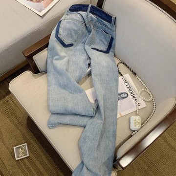 水洗做舊牛仔褲男2026春秋新款直筒寬松ins潮牌休閑拖地闊腿褲子