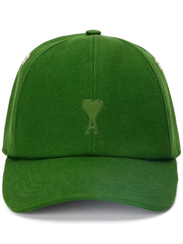 AMI Paris - embroidered-logo baseball cap - unisex - Cotton - OS - Green