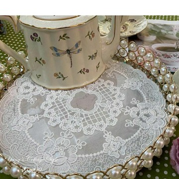 ｛現貨 附發票｝現貨速發 圓形蕾絲墊、花瓶墊、蓋布