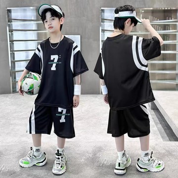 🌸YR🌸 男童套裝 兒童夏季套裝 中大童套裝 男童夏季套裝籃球服2026新款夏款薄款足球服兒童速幹夏裝球服7號