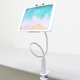 手機/平板支架 平板/手機懶人支架  防滑桌上型床上360度 追劇神器-白