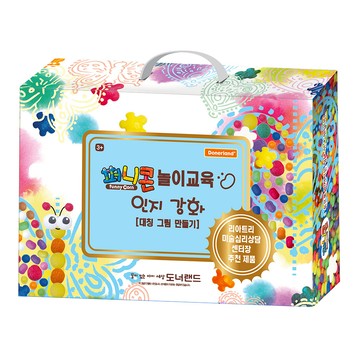 韓國 Donerland - 魔法玉米黏土遊戲組-對稱圖形-內容物包含:小球/花朵/大球+工具刀*1+遊戲圖卡3張+玉米...
