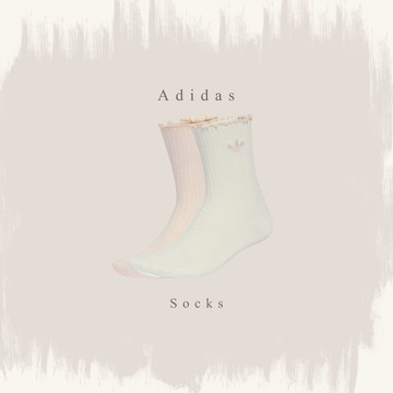 ADIDAS ORIGINALS 奶油白粉 捲邊 兩色 中筒襪 襪子 愛迪達 KR4221