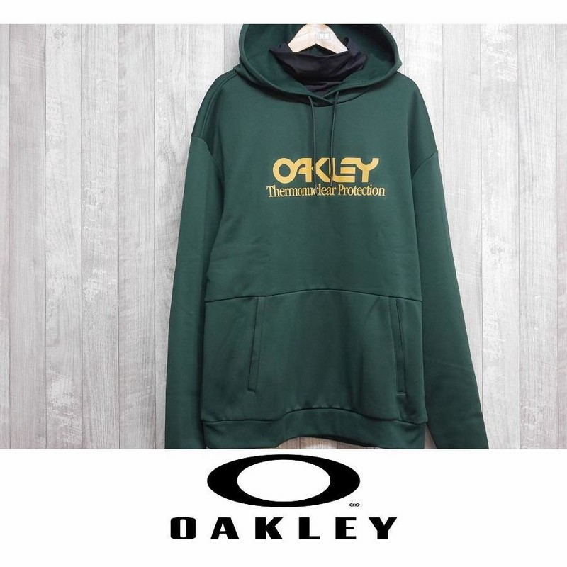 OAKLEY RIDER LONG 2.0 HOODIE - M HUNTER GREEN AMBER YELLOW