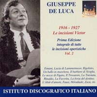 朱塞貝．德魯卡：最佳錄音集 第二集 (1916-1927) Giuseppe de Luca: The Victor Recordings, Vol. 2 (1916-1927) (2CD) 【IDIS】