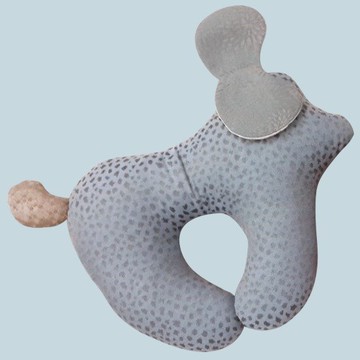 KAKIBABY專利天然柿子染布 - 可愛小狗(藍色)多功能枕