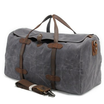 【巴黎精品】現貨+預購 男真皮旅行包真皮手提包真皮革手拿包帆布側背包大容量-蠟染帆布休閒旅行4色a1ks73