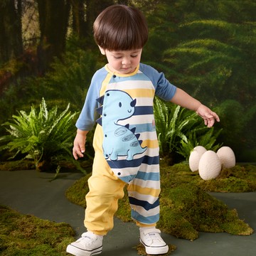 小恐龍七分袖兔裝