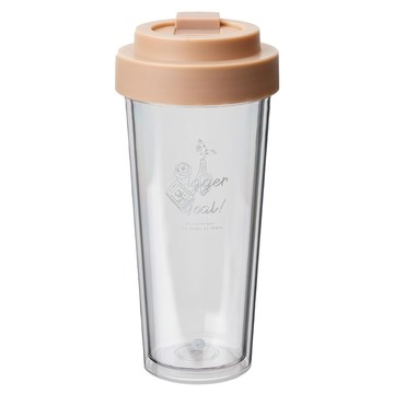 Oolab 良杯製所 Ecozen 透明雙層隨行杯 22 x 10.2cm  棕色 + 透明色  750ml  1個