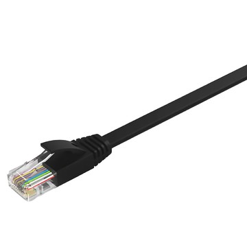 POLYWELL 寶利威爾 CAT6扁線高速網路線 RJ45 福祿克認證 PW15-W59-A410  20m  黑色  1條