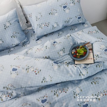 絲薇諾 MIT長絨棉 四件式兩用被床包組(加大6尺-多款任選)