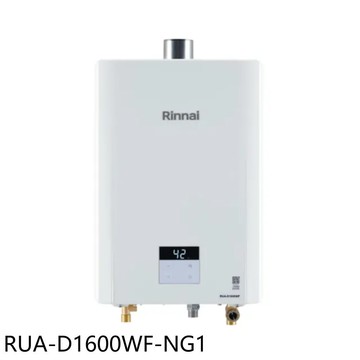 【林內】【RUA-D1600WF-NG1】16公升數位恆溫強制排氣熱水器天然氣(全省安裝)