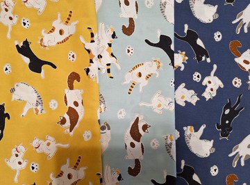 醫護雙層手術帽、工作帽、烘培帽  慵懶貓兒深藍色款 薄棉款