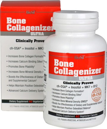 Natural Factors BioSil Bone Collagenizer Ultra 40 Vegetarian Capsules