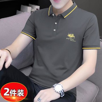 潮流珠地棉polo衫男士短袖t恤2026年新款夏季翻領上衣休閑保羅衫