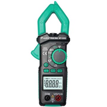 台灣寶工Pro skt真有效值3 3/4數位自動量程鉗型三用電錶MT-3202萬用鉤錶(鉗寬3cm;誤測保護;NCV非接觸驗電)