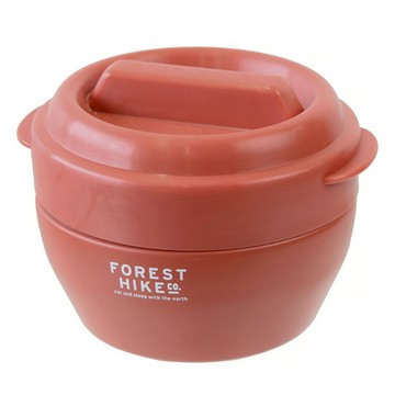 Sabu FOREST HIKE 戶外露營復古風不鏽鋼雙層保溫便當盒 620ml  珊瑚橘色  1個