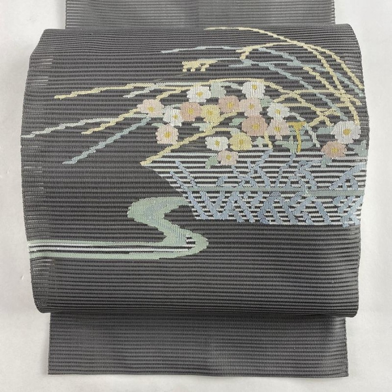 名古屋帯 美品 優品 夏帯 絽 八寸名古屋帯 松葉仕立て トンネル仕立て 
