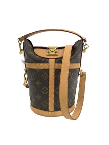 louis vuitton 棕色 Duffle Bag 老花帆布塗層水桶包 肩背包