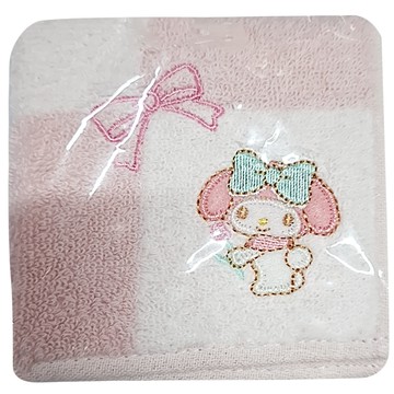 sanrio 三麗鷗方巾-美樂蒂-格紋  1入  粉色  20 x 20cm