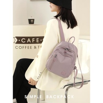 輕便雙肩包女背包尼龍牛津布2025新款帆布旅行通勤外出媽咪小書包