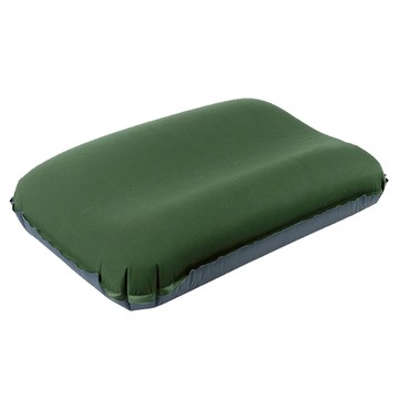 ANTIAN 戶外露營3D海綿自動充氣枕頭/便攜午休頸椎枕 附收納袋  墨綠色  1個