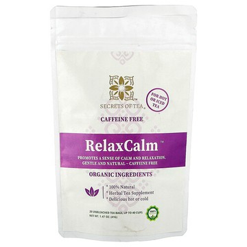 Secrets of Tea, RelaxCalm™，無咖啡萃取，20 茶包，1.47 盎司（41 克）