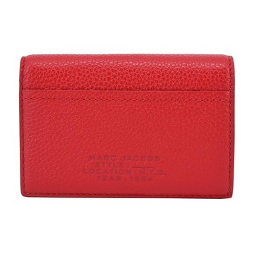MARC JACOBS THE LEATHER 荔枝紋對開零錢短夾-紅_廠商直送