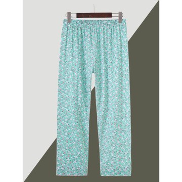 中老年春夏純棉女針織全棉質加肥加大碼長褲睡褲家居褲休閑褲秋褲