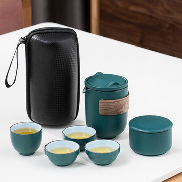 快客杯便攜式小套裝隨身一壺二杯泡茶壺茶杯單人茶水分離旅行茶具【林之舍】