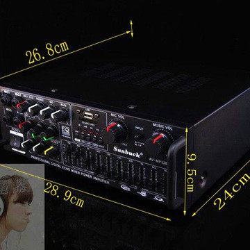 帶均衡EQ讀卡 功放機 野外晨練廣場 藍牙 功放 220V 12v 大功率 功放300瓦[DD0407001]