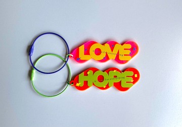 【都有時】LOVE HOPE 壓克力鑰匙圈
